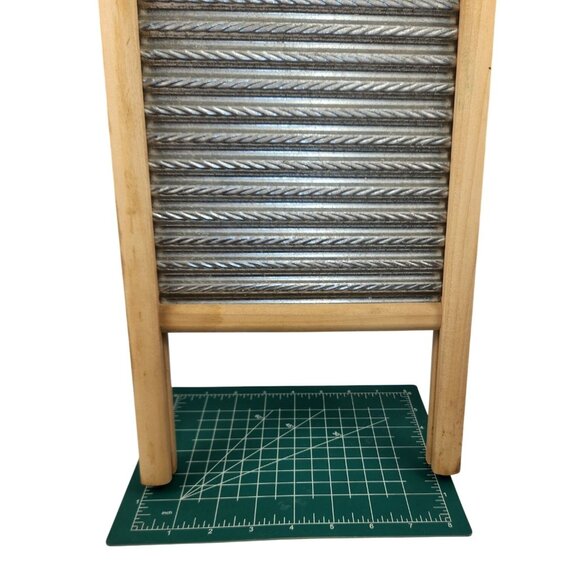 Vintage DUBL HANDI Washboard Co Columbus Ohio With Dual Cleaning Surfaces 18 X 8 - Picture 7 of 10